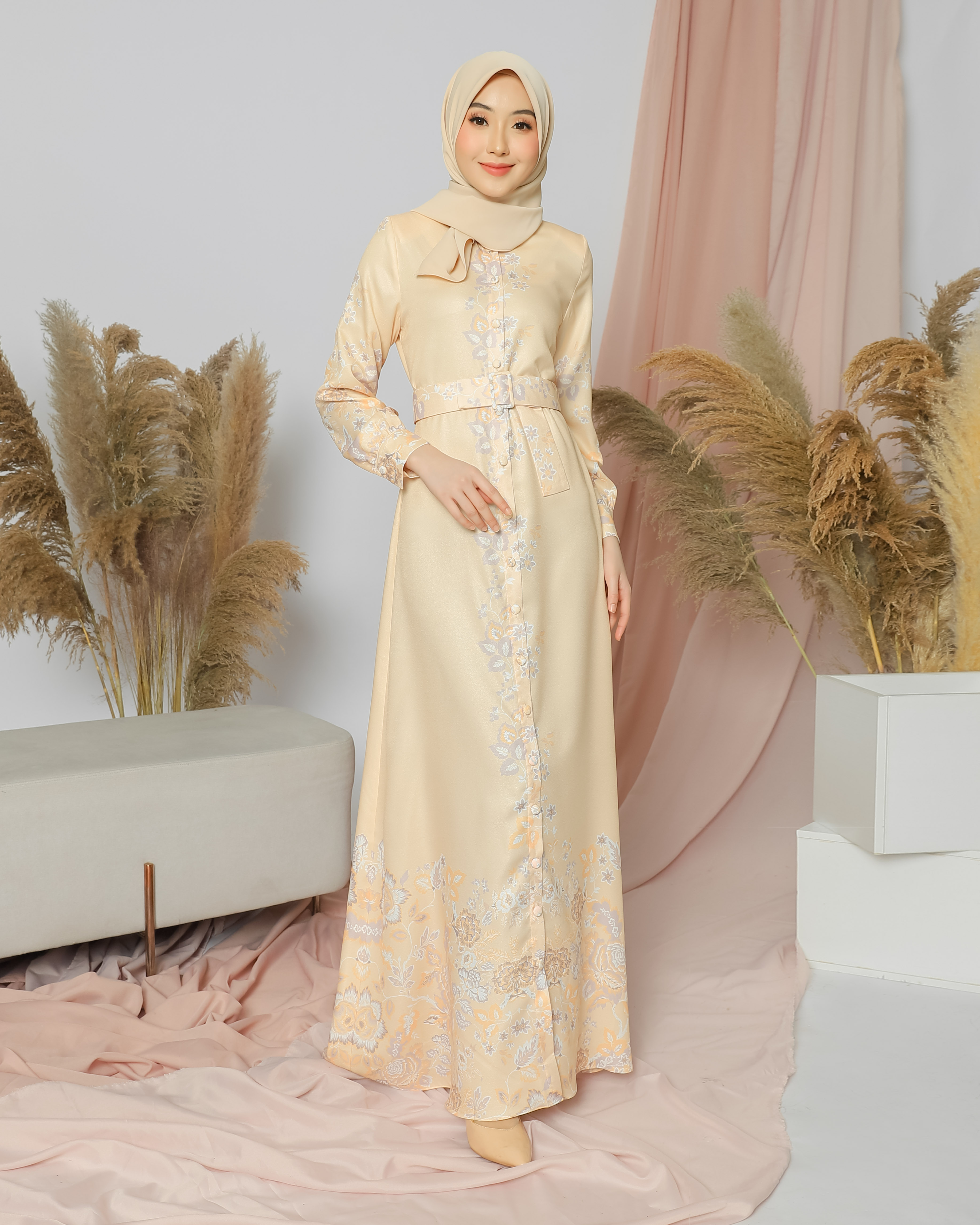 ONDRE DRESS - NUDE PEACH